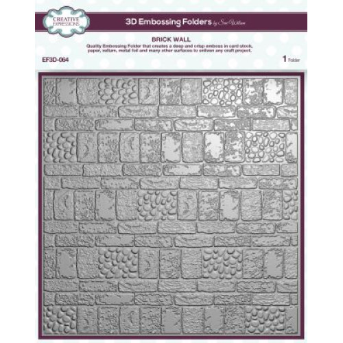 brick wall 3D 8 x 8 Embossing folder